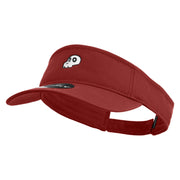 Mario Turtle Skull Embroidered Brushed Sports Visor - Maroon OSFM