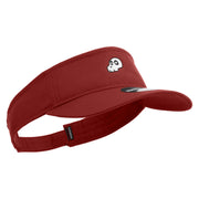 Mario Turtle Skull Embroidered Brushed Sports Visor - Maroon OSFM