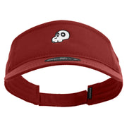 Mario Turtle Skull Embroidered Brushed Sports Visor - Maroon OSFM