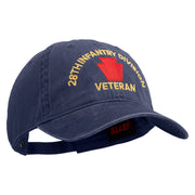 U.S. Army 28th Infantry Division Embroidered Washed Solid Pigment Dyed Cotton Twill Brass Buckle Cap - Navy OSFM