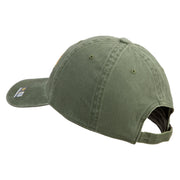 U.S. Army 28th Infantry Division Embroidered Washed Solid Pigment Dyed Cotton Twill Brass Buckle Cap - Olive OSFM