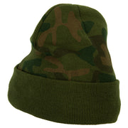 US Army Circle Symbol Embroidered Camo Long Beanie