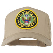 US Army Retired Circle Patched Mesh Cap