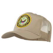 US Army Retired Circle Patched Mesh Cap