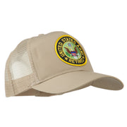 US Army Retired Circle Patched Mesh Cap