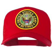 US Army Retired Circle Patched Mesh Cap