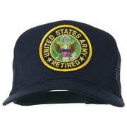 US Army Retired Circle Patched Mesh Cap