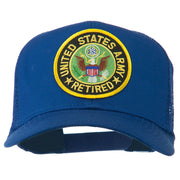 US Army Retired Circle Patched Mesh Cap