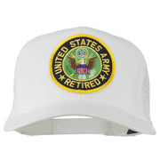 US Army Retired Circle Patched Mesh Cap