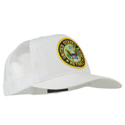 US Army Retired Circle Patched Mesh Cap