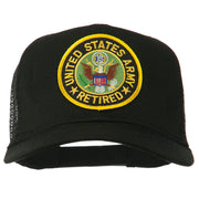 US Army Retired Circle Patched Mesh Cap