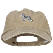 Miniature Schnauzer Embroidered Washed Cotton Twill Cap