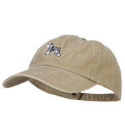 Miniature Schnauzer Embroidered Washed Cotton Twill Cap