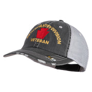 U.S. Army 28th Infantry Division Embroidered Low Profile Special Cotton Mesh Cap - Black OSFM