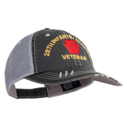 U.S. Army 28th Infantry Division Embroidered Low Profile Special Cotton Mesh Cap - Black OSFM