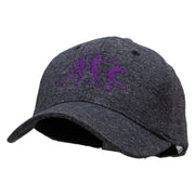 Figure Skating Girls Heather Polyester Low Profile Cap - Heather-Charcoal OSFM