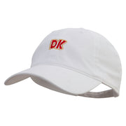 Mario DK Donkey Embroidered Washed Solid Pigment Dyed Cotton Twill Brass Buckle Cap - White OSFM