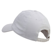 Mario DK Donkey Embroidered Washed Solid Pigment Dyed Cotton Twill Brass Buckle Cap - White OSFM