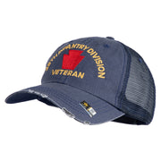 U.S. Army 28th Infantry Division Embroidered Low Profile Special Cotton Mesh Cap - Navy OSFM