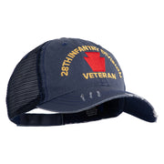 U.S. Army 28th Infantry Division Embroidered Low Profile Special Cotton Mesh Cap - Navy OSFM