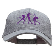 Figure Skating Girls Heather Polyester Low Profile Cap - Heather-Grey OSFM