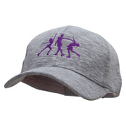 Figure Skating Girls Heather Polyester Low Profile Cap - Heather-Grey OSFM