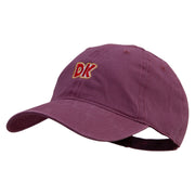 Mario DK Donkey Embroidered Washed Solid Pigment Dyed Cotton Twill Brass Buckle Cap - Maroon OSFM