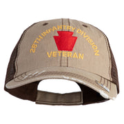 U.S. Army 28th Infantry Division Embroidered Low Profile Special Cotton Mesh Cap - Khaki-Brown OSFM