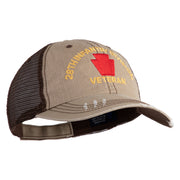 U.S. Army 28th Infantry Division Embroidered Low Profile Special Cotton Mesh Cap - Khaki-Brown OSFM