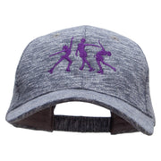 Figure Skating Girls Heather Polyester Low Profile Cap - Heather-Navy OSFM