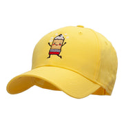 Happy Pencil Embroidered Cotton Twill Cap