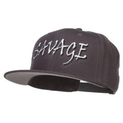 Savage Embroidered Cotton Snapback