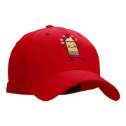 Happy Pencil Embroidered Cotton Twill Cap