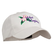 USA State West Virginia Flower Embroidered Low Profile Cap