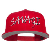 Savage Embroidered Cotton Snapback