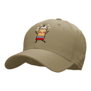 Happy Pencil Embroidered Cotton Twill Cap