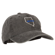 Nevada with Map Outline Embroidered Washed Cotton Twill Cap