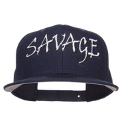 Savage Embroidered Cotton Snapback