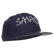 Savage Embroidered Cotton Snapback