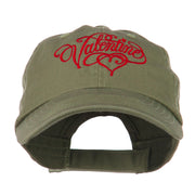 Valentine Heart Embroidered Cap