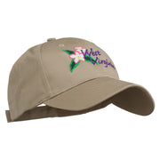 USA State West Virginia Flower Embroidered Low Profile Cap