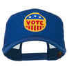 Vote Button Embroidered Mesh Back Cap