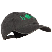 I Love Beer with Shamrock Embroidered Washed Cap