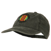 Vietnam Veterans Badge Embroidered Washed Cap