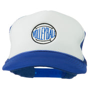 Volleyball Embroidered Foam Mesh Cap