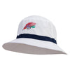 Fishing Fly Embroidered Oversized Water Repellent Brushed Golf Hat - White-Navy XL