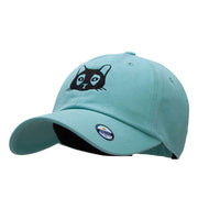 Cat Embroidered Unstructured Cotton Twill Cap