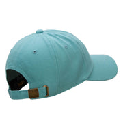 Cat Embroidered Unstructured Cotton Twill Cap