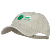 I Love Beer with Shamrock Embroidered Washed Cap