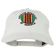 Vietnam Veterans Badge Embroidered Washed Cap